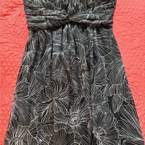 Jessica Simpson Black and White Strapless Dress